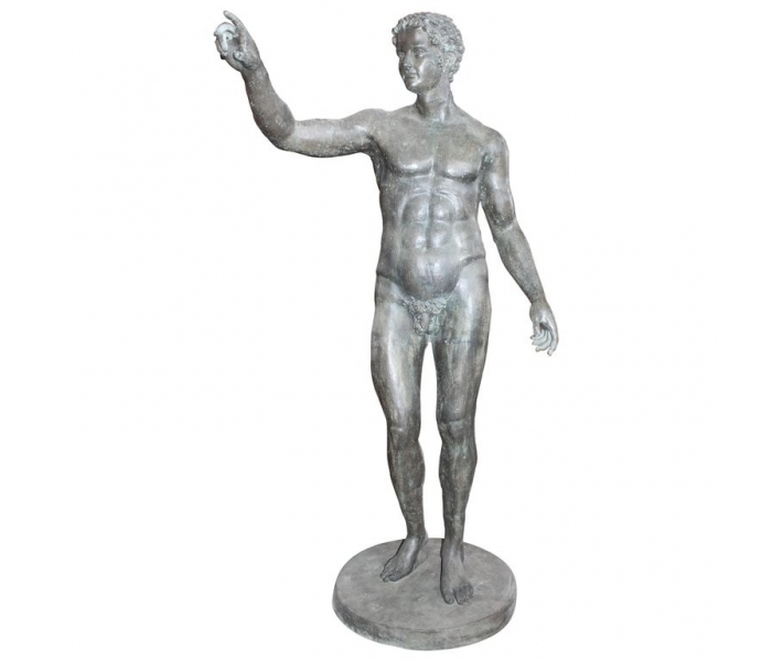 Escultura en bronce de atleta griego...