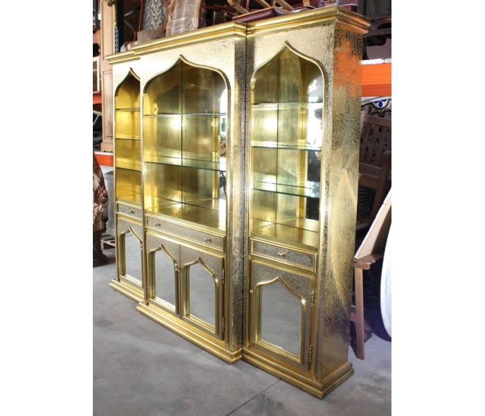 1980s gilded brass and mirrors...
