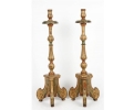 Pair of 18th century Spanish giltwood candlesticks