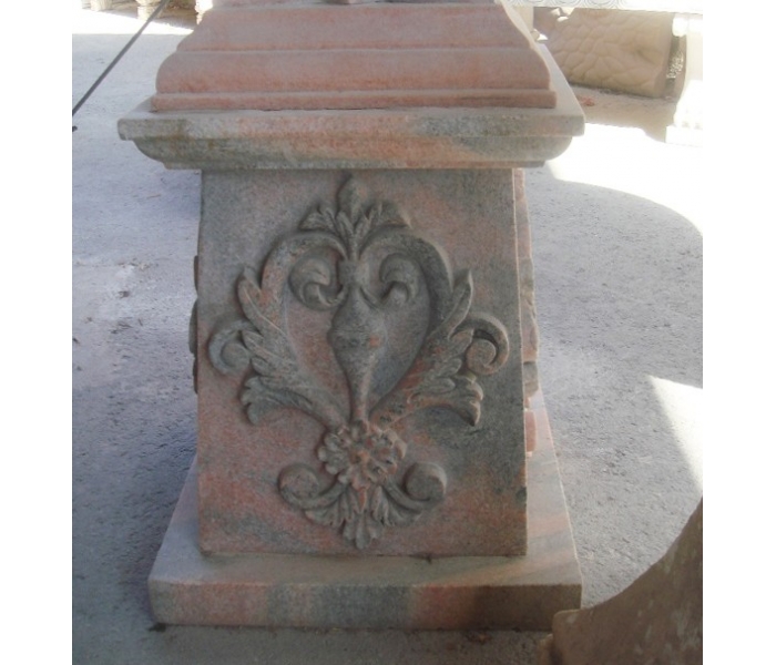 Rosetta marble plinth base with...