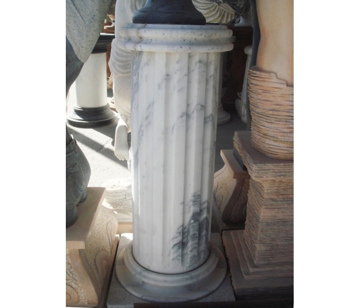 Fluted white veined Macael marble...