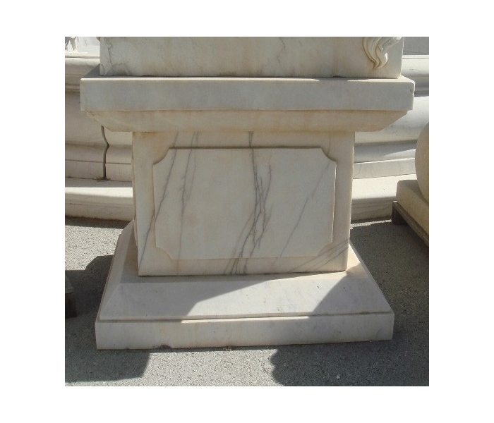 White veined Carrara marble panelled...