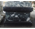Belgium black and breccia marble plinth base