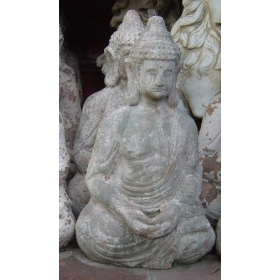 Aged terracotta Buddha...