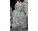 Escultura oriental de jardín de Buda de terracota envejecida