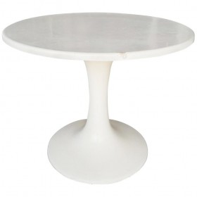 Round resin table in the...