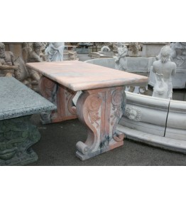 Tall Rosetta pink marble console table