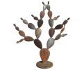 Escultura española  de Cactus de hierro contemporánea realizada a mano.