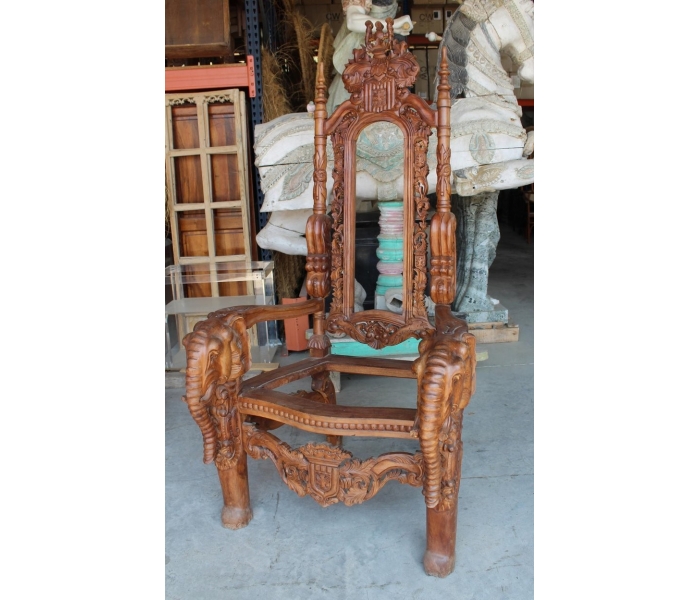 Mahogany hand carved king's chair...