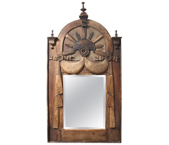 Espejo madera tallado a mano francés del siglo