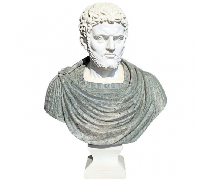 Bust of roman emperor hadrian in...