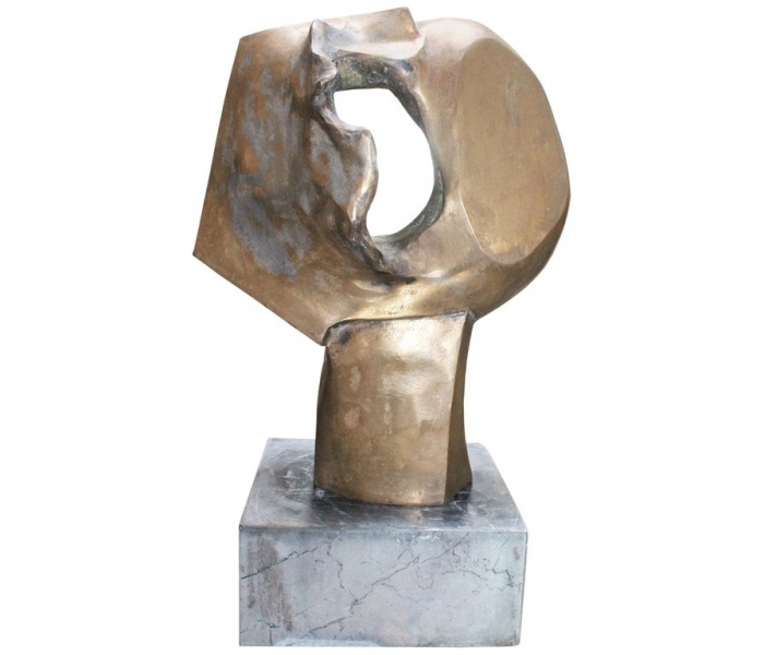 Escultura de bronce maciza abstracta...