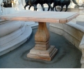 Rosetta pink marble square pedestal table