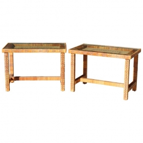 1970s pair of Spanish woven...