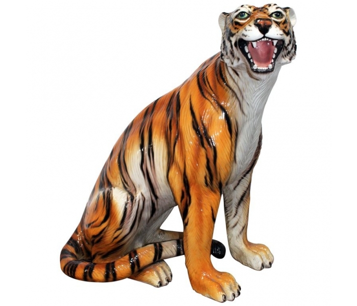Escultura de tigre de cerámica...