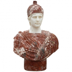 Busto de romano tallado en...