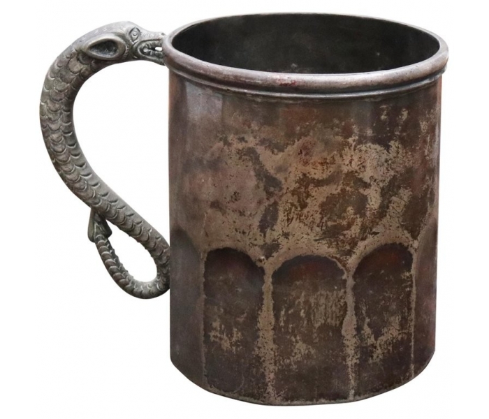 18th century silver cup with handle...