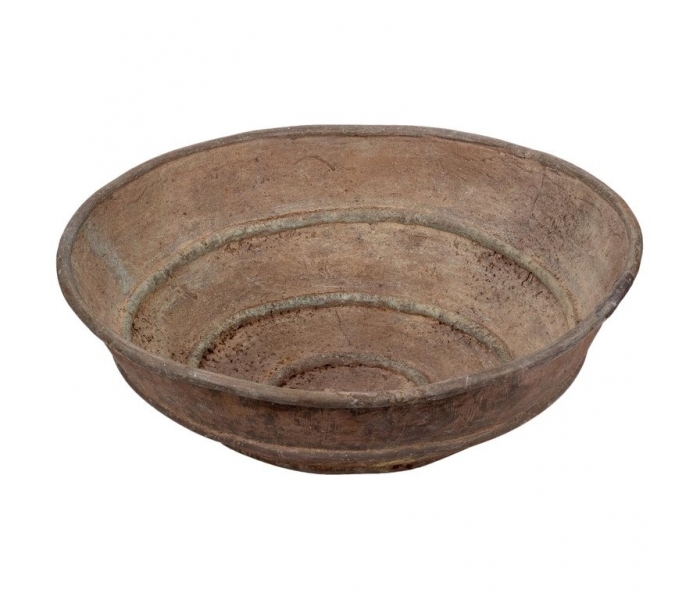 1950s French bronze round rimmed bowl
