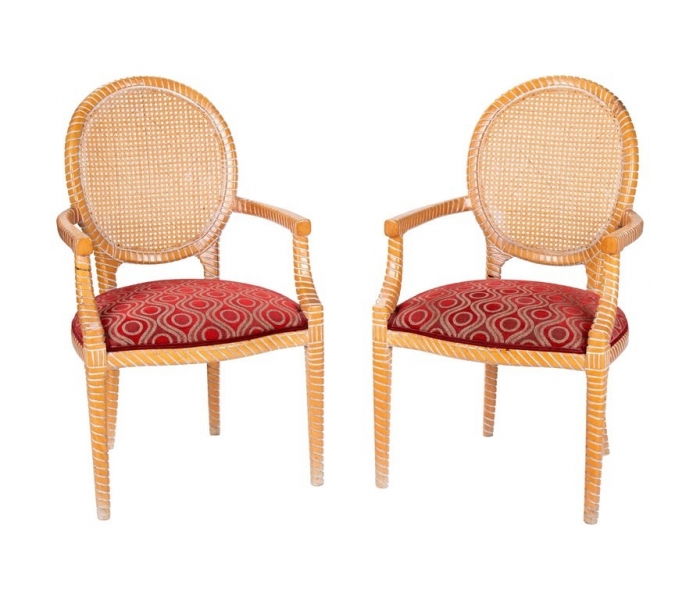 1980s pair of Spanish hand carved...