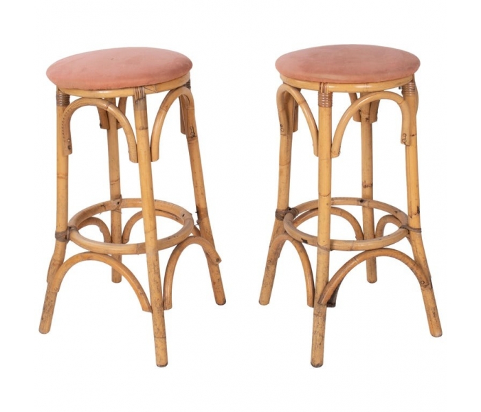 1970s pair of Spanish bamboo and...