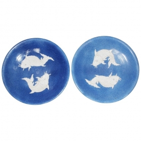Pair of Chinese cobalt blue...