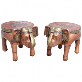 Pair of wooden hand carved...