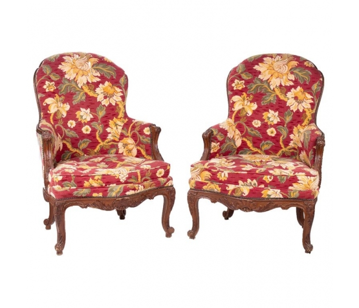 19th century pair of French floral...