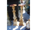 Pair of cast iron pricket sticks candle holders
