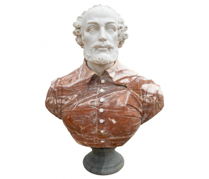 Busto de general romano tallado a...