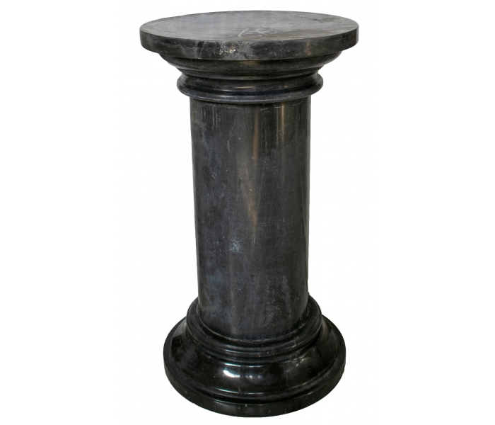 Black Belgian marble pedestal column...
