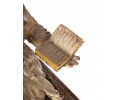 "La Justicia" de madera tallada y policromada sobre base dorada S.XVII.