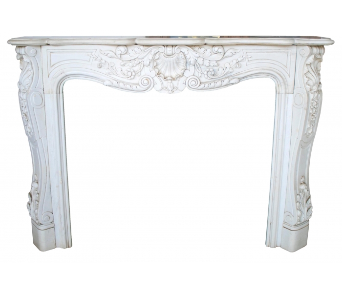 Louis xv Rococo hand carved white...