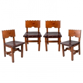 Conjunto de cuatros sillas...