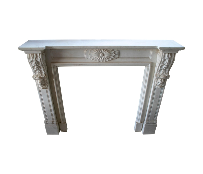 Classical Louis xv hand carved white...