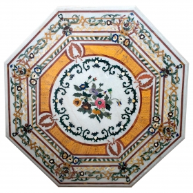 Octagonal marble table top...