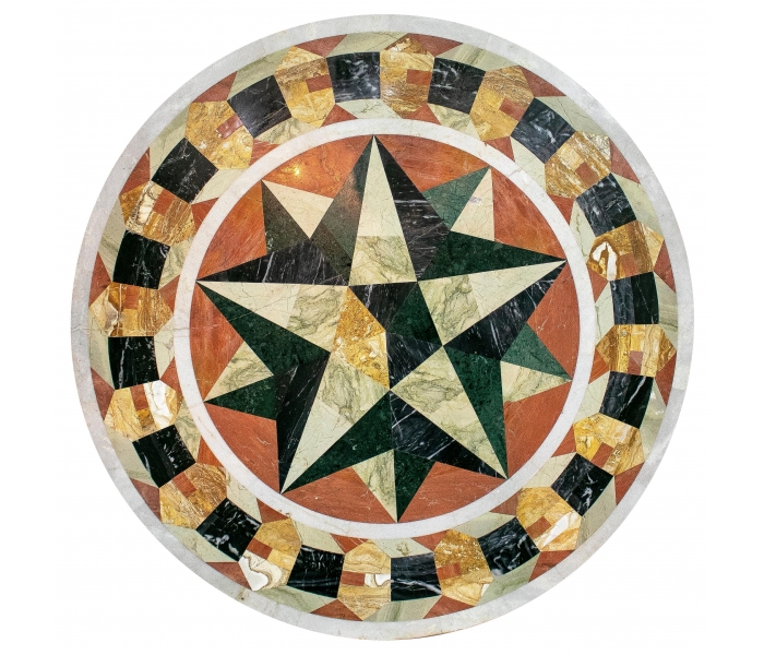 Round marble table top with Italian...