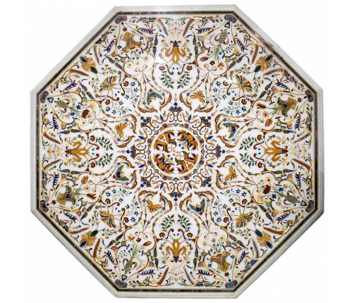 Tablero de mesa octogonal de mármol...
