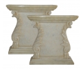 Macael white aged marble dining table bases
