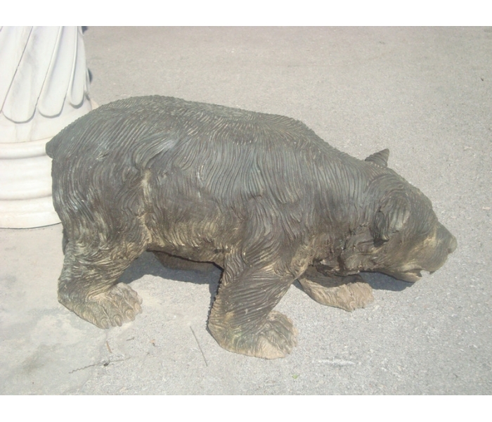 Bronze bear cub statue