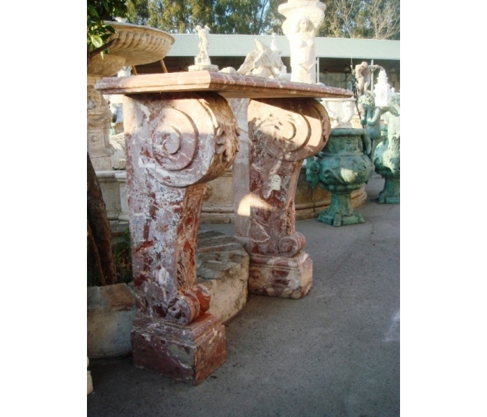 Alicante red marble console table