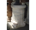 White veine Macael marble capital pedestal plinth base