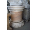 Carrara white and rosetta marble plilnth pedestal base
