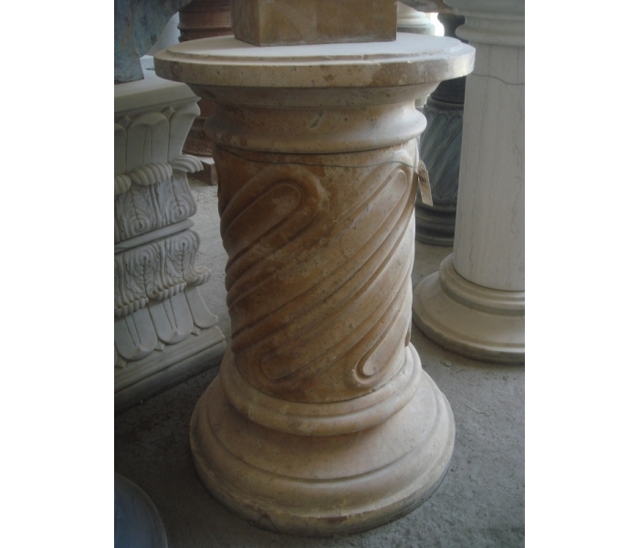 Crema limestone marble pedestal...