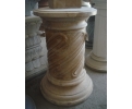 Crema limestone marble pedestal column plinth base