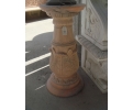 Rosetta marble pedestal column plinth base with relief plant decorations