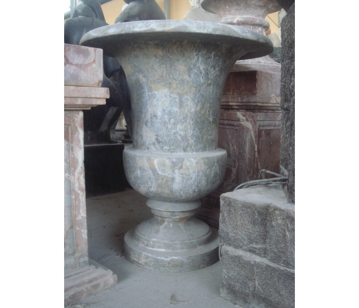 Giallo Marrone marble garden urn
