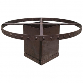 Square iron table base with...