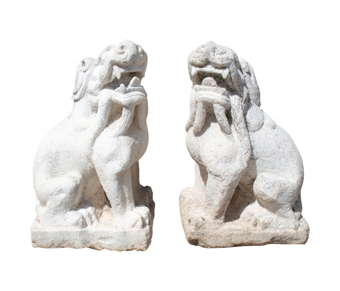 1970s Chinese pair of hand carved...