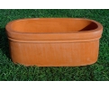 Terracotta oval garden planter