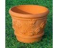 Terracotta round garden planter